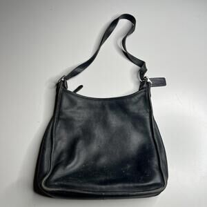 Coach Black Leather Shoulder Bag Vintage‎ Y2K Hobo Adjustable Strap USA